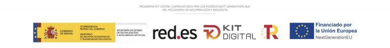 Logos del programa Kit Digital, Red.es y Unión Europea NextGenerationEU